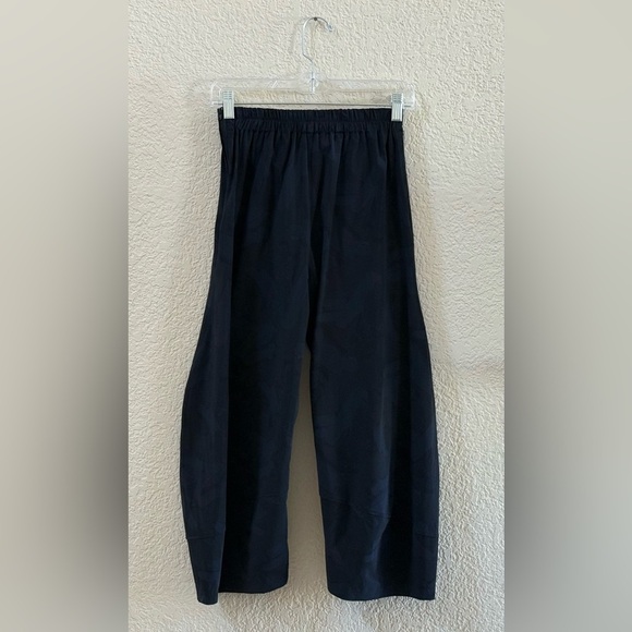 Ruti Pants On The Move Work Brushstroke Ankle Slouchy Chic Comfort Navy Blue 00 - Picture 3 of 12